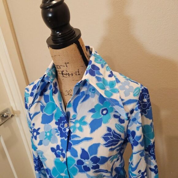 HbarC Women's Vintage Floral Western Shirt - Picture 2 of 6